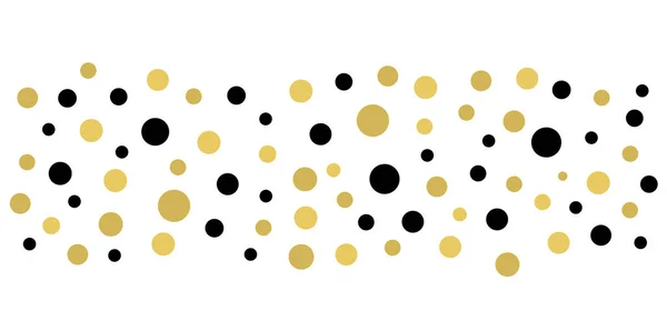 Abstraktní Tečkované Okraje Černo Zlaté Tečky Pozadí Vektorová Ilustrace — Stockový vektor