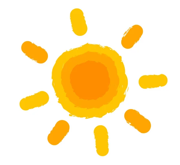 Sun Doodle Painting Vector Illustration — Stock Vector