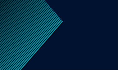 Koyu lacivert zemin üzerinde turkuaz çizgiler desenli soyut geometrik afiş. Vektör illüstrasyonu.