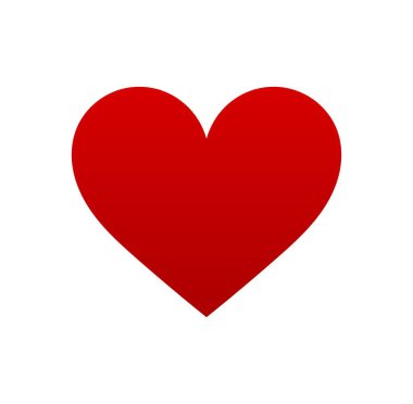 Kırmızı Kalp sembolü simgesi. Vektör illüstrasyonu.