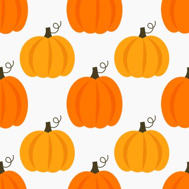 Sonbahar balkabakları pürüzsüz desen. Vektör illüstrasyonu.