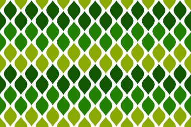 Yeşil yapraklar pürüzsüz desen bırakır. Vektör illüstrasyonu.