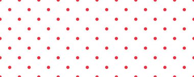 Puantiyeli kırmızı, pürüzsüz desen. Vektör illüstrasyonu