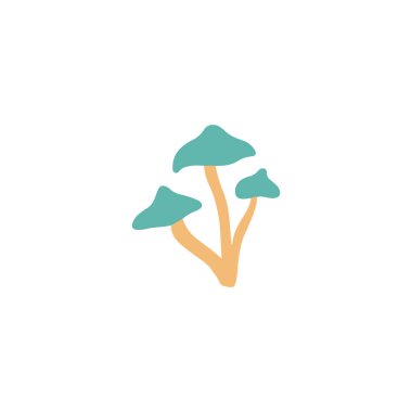 Çocuk illüstrasyonu için şirin mantar simgesi - vektör