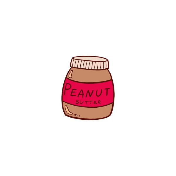National Peanut Butter Lover Day Icons Doodle Cartoon Style Vector — стоковий вектор