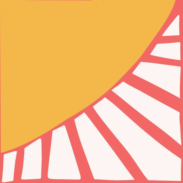 太陽と溝のポスター ベクトル図 — ストックベクタ