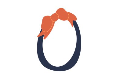 Kurdeleli Paskalya Çerçevesi Yumurta Şekli