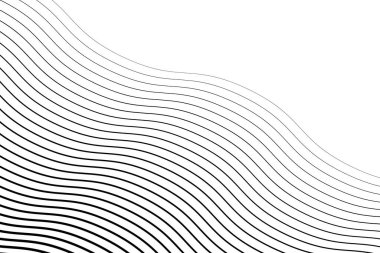 Siyah 'dan Beyaz Dalgalara Çizgili Geçiş