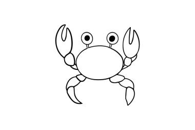 Boyama kitabı için bir deniz atının siyah-beyaz çizimi. Beyaz arkaplanda basit bir taslak çizimi.