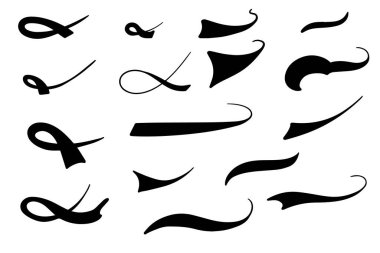 Metin dekorasyonu için altı çizili sembol, şekil resimlemesi