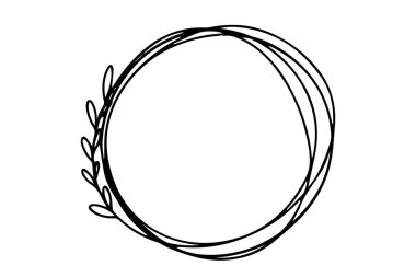 Düğün için çiçek çerçevesi süslemesi, doğum günü partisi. Yapraklı zarif minimal sınır