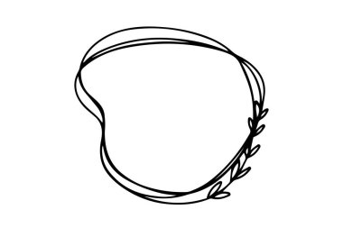 Düğün için çiçek çerçevesi süslemesi, doğum günü partisi. Yapraklı zarif minimal sınır