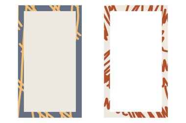 Soyut karalama vektörü modern hikayeler seti