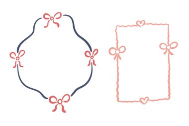 Tuhaf düğün afişleri asılıydı. Taslak El Kurdele Yay Çerçeve Koleksiyonu