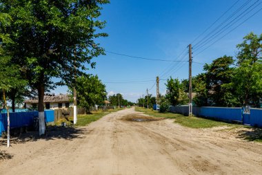 Romanya 'nın Tuna Deltası' ndaki Latea Köyünün Geleneksel Evleri