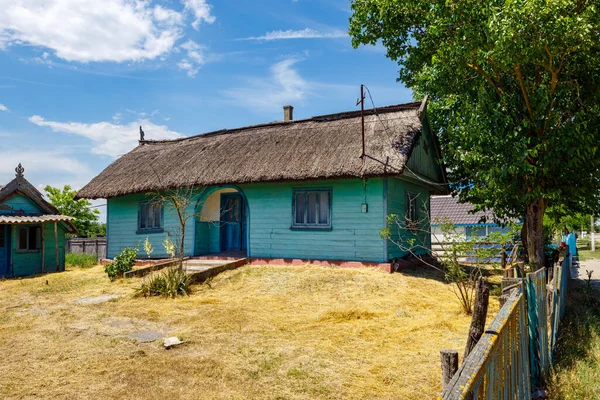 Case Tradizionali Del Villaggio Latea Nel Delta Del Danubio Romania — Foto Stock