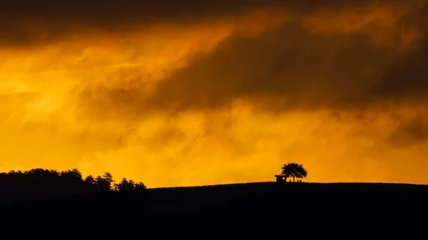Orange Sunrise Landscape — Stock Photo, Image