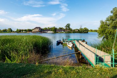 Romanya 'nın Tuna Deltası' ndaki Mila 23 köyünün limanı