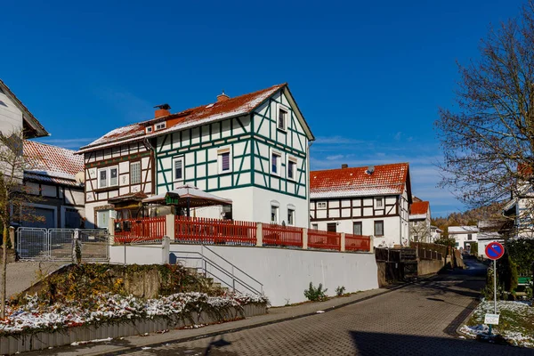 Meia Madeira Casas Herleshausen Hesse — Fotografia de Stock
