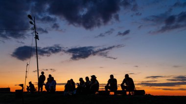 Mila 23 Romanya 'da Tuna Deltasında gün batımı