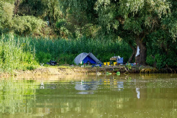 stock image Wild camping in the danube delta