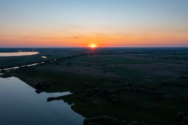 Mila 23 Romanya 'da Tuna Deltasında gün batımı