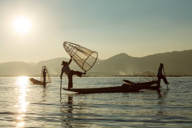 The fishermen of the Lake Inle in Myanmar