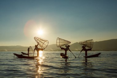 The fishermen of the Lake Inle in Myanmar