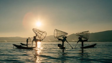 The fishermen of the Lake Inle in Myanmar