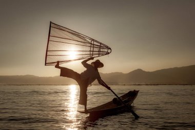 The fishermen of the Lake Inle in Myanmar