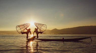 The fishermen of the Lake Inle in Myanmar