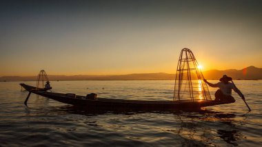 The fishermen of the Lake Inle in Myanmar