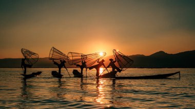 The fishermen of the Lake Inle in Myanmar