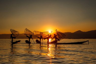 The fishermen of the Lake Inle in Myanmar