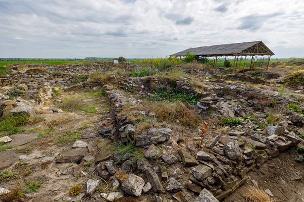 Ruiny Imperium Rzymskiego Halmyris Tulcei Rumunii — Zdjęcie stockowe