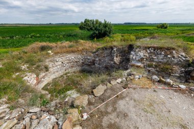 Romanya 'nın Tulcea kentindeki Roma İmparatorluğu' nun Halmyris Harabeleri