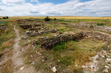 Romanya 'nın Tulcea kentindeki Roma İmparatorluğu' nun Halmyris Harabeleri