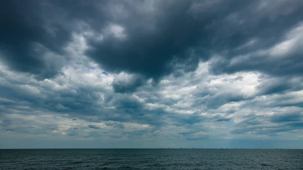 stock image Clouds and Rain over the Black Sea in Constanta