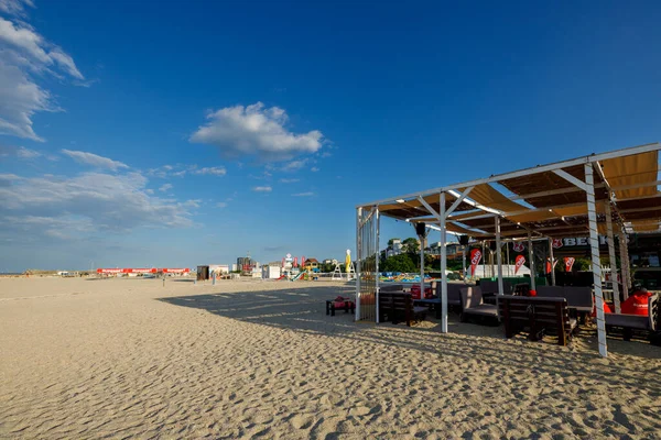 Romanya Nın Karadeniz Kıyısındaki Köstence Plajı Haziran 2022 — Stok fotoğraf