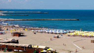 Romanya 'nın Karadeniz kıyısındaki Köstence Plajı, 24 Haziran 2022