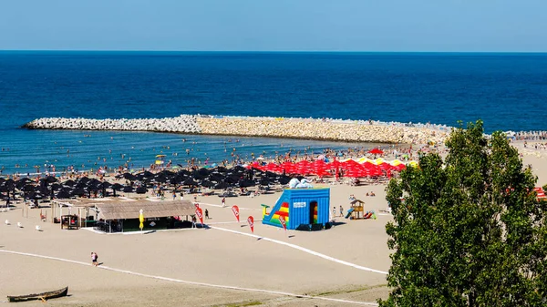 Παραλία Της Constanta Στη Μαύρη Θάλασσα Στη Ρουμανία Ιουνίου 2022 — Φωτογραφία Αρχείου