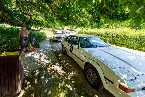 Die Transsilvanien Retro Rallye Auf Schloss Peles Rumänien Juni 2022 — Stockfoto