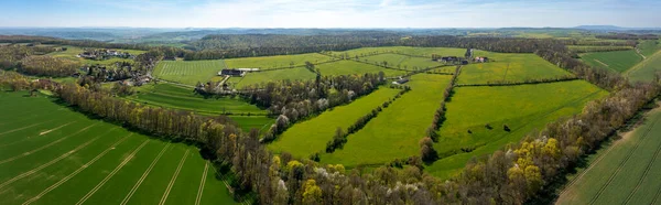 stock image The village of Altefeld between the fields in North Hesse