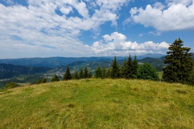 Romanya 'nın Bran kentindeki Karpatya manzarası