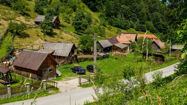 Die Alten Holzhäuser Von Kleie Rumänien — Stockfoto