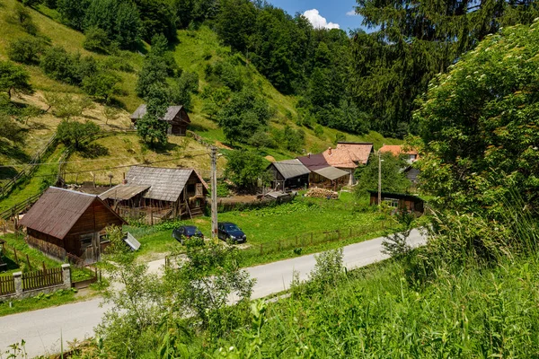 Les Vieilles Maisons Bois Son Roumanie — Photo