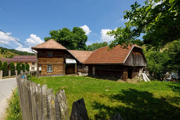 Vecchie Case Legno Crusca Romania — Foto Stock