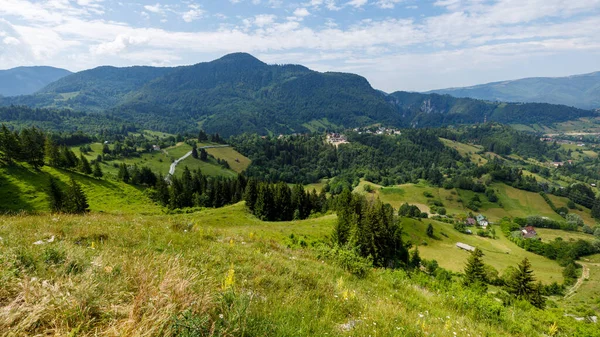 Het Karpaten Landschap Bij Bran Roemenië — Stockfoto