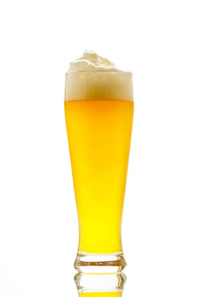 Glass Fresh Drafted Wheat Beer — Stock Photo, Image
