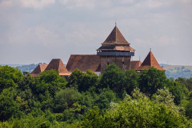 Romanya 'daki Güçlendirilmiş Viscri Kilisesi